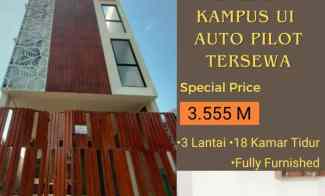 Jual Rumah Kost dekat Ui Depok, 15 Kamar Full Furnished Terdekat ke Ui