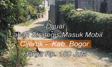 Dijual Lahan Strategis Akses Masuk Mobil di Cijeruk Bogor