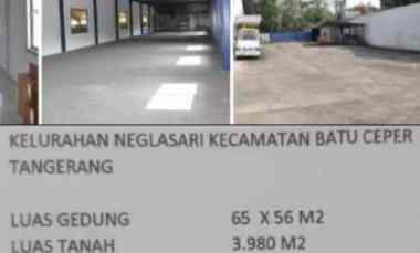 dijual pabrik kota tangerang