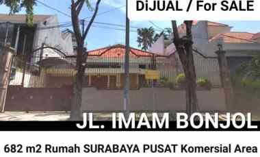 Dijual 682 m2 Rumah Jalan Imam Bonjol - Kec.tegalsari - Surabaya Pusat