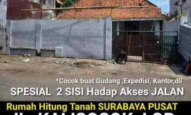 Murah Luas 405 m2 Rumah Usaha Gudang Jalan Kalisosok Lor - Krembangan