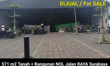 Murah Rp.8 jt-an/m2 Dijual Tanah Bangunan Raya Banyu Urip - Hadap NOL