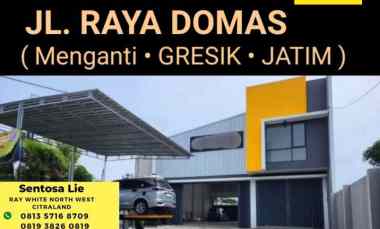 Dijual 537 m2 Ex Bengkel Jalan Raya Domas Menganti Gresik Jawa Timur