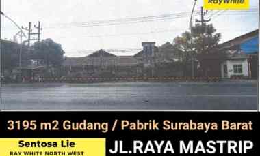 Dijual 3195 m2 Gudang Pabrik Raya Mastrip - Kedurus - Karang Pilang