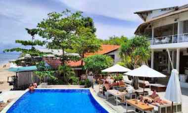 Beach Club Pinggir Laut View Sunset Area Jimbaran Kuta Selatan Bali