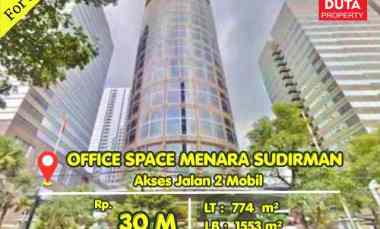 Dijual Office Space Menara Sudirman Luas 436m Lokasi SCBD Senayan
