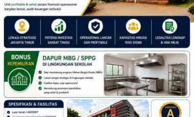 Dijual Yayasan Sekolah Akademi Pariwisata Duren Sawit Jakarta Timur