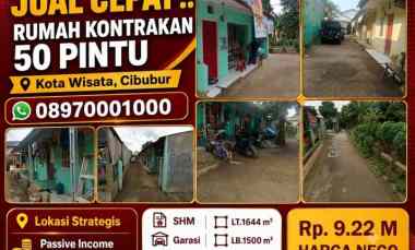 Dijual Murah Kontrakan 50 Pintu di Kota Wisata Cibubur Bogor