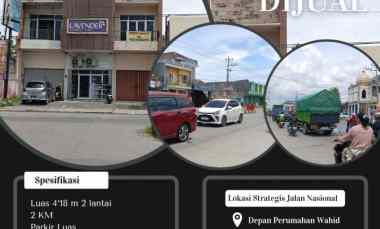 Ruko 2 Lantai Depan Perumahan Wahid Mranggen Lokasi Pinggir Jalan Raya