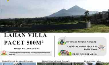 5 menit dari Ponpes Interasional Amanatul Ummah Pacet, Tanah Villa Pac