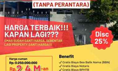 Dijual Rumah 9x20m Sukomanunggal Diskon 25