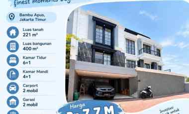 Rumah 3LT Bonus Private Lift di Bambu Apus Cipayung Jakarta Timur