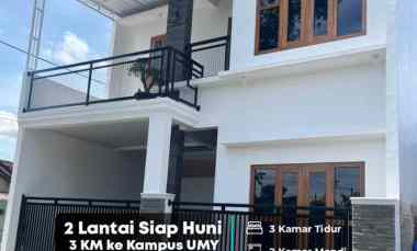 Rumah Hook 2 Lantai Berkualitas Cuma 3 km ke Kampus Umy