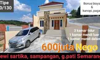 Dijual Rumah Baru di Sampangan Semarang, 3 Kamar Tidur