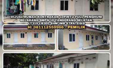 Dijual Rumah Kontrakan 10pintu Full Penghuni di Tangerang Selatan
