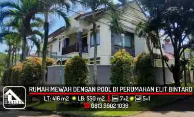 Rumah Mewah Semi Furnished di Komplek Elit Bintaro, Jakarta Selatan