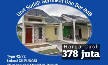 Rumah 1 Lantai Murrah Premium Dikawasan Sejuk Cileungsi