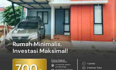 Rumah 1 Lantai Minimalis Modern Deket Stasiun Jurangmangu hanya 700jta