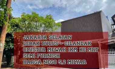 Rumah Mewah dalam Cluster di Lebak Bulus Jakarta Selatan. 1km K MRT