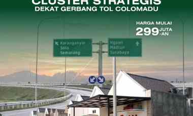 Dijual Rumah Cluster Strategis dekat Tol Colomadu