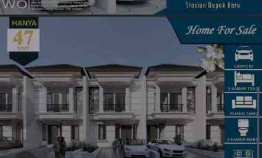 Rumah Baru 2 Lantai dengan Fasilitas Underground di Tanah Baru Beji De