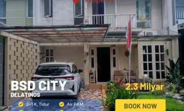 dijual rumah delatinos full furnished murah