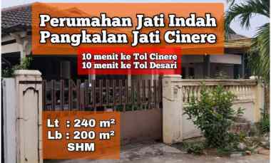 dijual rumah di perumahan jati indah pangkalan jati