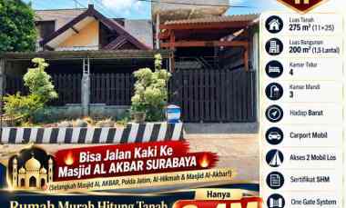 Rumah Murah Hitung Tanah di Gayungsari Surabaya Selatan