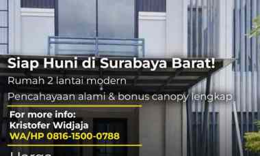 Dijual Rumah Grand Pakuwon Surabaya Barat 2 Lantai SHM dekat Food Junc