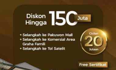 Rumah Baru Mewah New Cluster Graha Famili dekat Dian Istana, Pakuwon