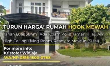 Dijual Rumah Hook Graha Famili Wiyung Surabaya Ada Kolam Koi Turn Harg