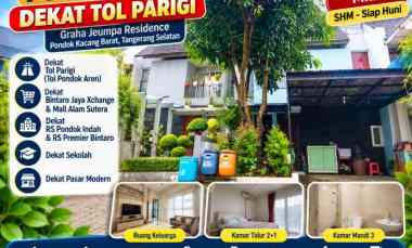 Rumah Dijual Pondok Aren dekat Tol Parigi LT 81 LB 100 SHM