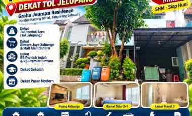 Rumah Strategis Pondok Aren dekat Tol Jelupang LT 81 LB 100