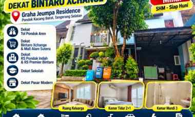Rumah Dijual Pondok Aren dekat Bintaro Xchange SHM 2 Lantai