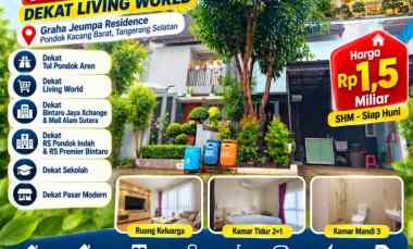 Rumah Strategis Pondok Aren dekat Living World SHM LT 81