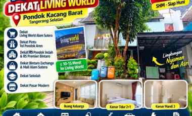 Rumah Dijual Pondok Aren dekat Living World LT 81 LB 100