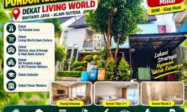 Rumah Strategis Pondok Kacang Barat Living World LT 81m
