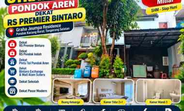 Rumah Strategis Pondok Aren dekat RS Premier Bintaro SHM
