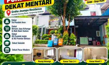Rumah Dijual Pondok Aren dekat Mentari LT 81 LB 100 SHM