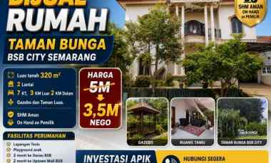 dijual rumah graha taman bunga bsb city