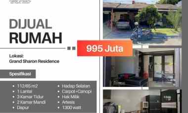Jual Cepat Rumah Termurah di Grand Sharon Residence 900 Jutaan Langka