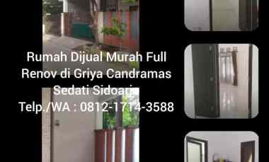 Rumah Dijual di Griya Candramas Sidoarjo Murah Full Renov