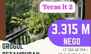 dijual rumah grogol petamburan