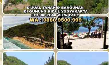 Dijual Tanah Bangunan Lokasi Gunung Kidul Yogyakarta. Lt3000 Lb40