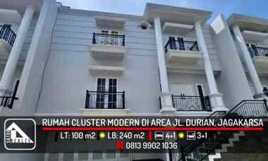 Rumah Cluster Modern di Area jl. Durian, Jagakarsa, Jakarta Selatan