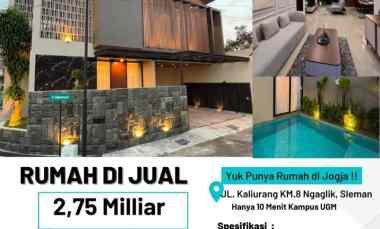 Rumah Mewah Full Furnish Private Pool di Jakal km 8 Ngaglik Sleman