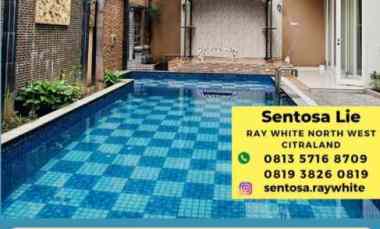 Murah LUAS Private Pool Rumah Citraland Bukit Golf Surabaya Barat