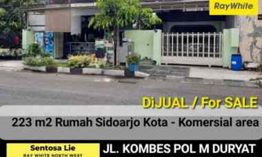 Dijual 223 m2 Rumah Nol Jalan Sidoarjo Kota -jalan Kombes Pol M Duryat