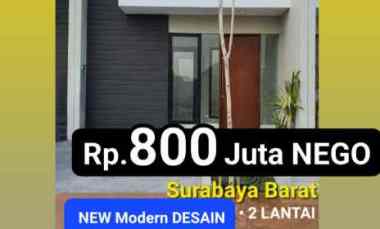 Murah Rp.800 jt Dijual Rumah North West Lake Citraland Surabaya Barat