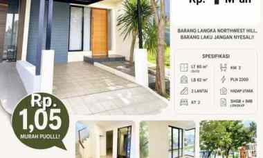 Murah Rp. 1 Milyar-an Dijual Rumah Citraland Northwest Hill Surabaya